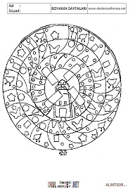 Mandala boyama sayfaları